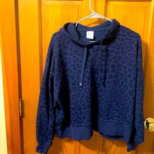Nike lightweight sweatshirt Navy Blue leopard